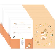 From&To 甜蜜好友信紙 1款設計 信紙 4p + 信封 2p + 腰封套組 FL113-2, 10套, 混色