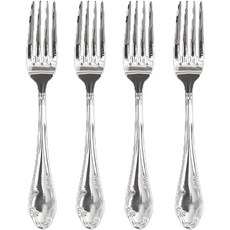 Williv 不鏽鋼復古餐具, 4個, 銀色