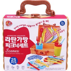 비앤씨 라탄가방 피크닉 세트, 1개, 혼합색상