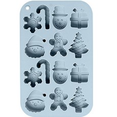 B Home Baking 聖誕節柺杖矽膠模具 14孔, 隨機出貨, 1個