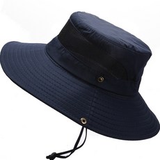 男士登山釣魚露營漁夫帽, 海軍藍