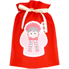 Donna&deco 禮物包裝不織布袋 1號 18*22cm 10入, 1個, 006康乃馨球心