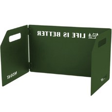 캠핑 버너 바람막이, 그린, 1개