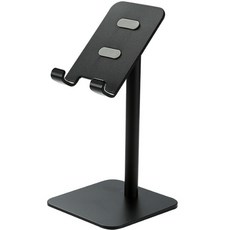 Lagenda 鋁合金彩色高度可調平板手機支架 固定式, 黑色, 單一商品