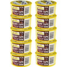 GUARDMAN 55mic 輕包裝 OPP 膠帶 50m 透明, 10個