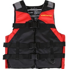 써니워터 성인용 부력 보조 물놀이 조끼, 레드
