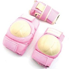 21st scooter 兒童護膝 2入 + 護肘 2入 + 護腕 2入組, 粉紅色, 1套