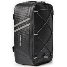 韓國 LARGO Largo防水多功能行李架自行車旅行國土縱貫包, 黑色, 1個