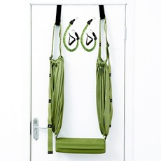 Uadam 瑜伽拉伸帶 + 墊 + 背帶套組, 綠色