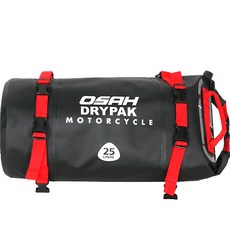 OSAH 오토바이 드라이팩 방수 다용도 시트 리어백 25L MWB-C25, 레드블랙(MWB-C25RB)