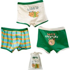 ZYZ 男童小熊度假四角內褲3件組 + 收納袋