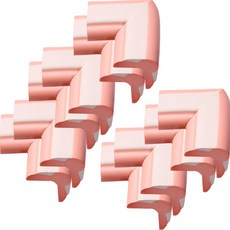 WONDER PAPA 蓬鬆柔軟雙色防撞護角, 嬰兒粉, 10個