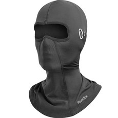 River Fox 絲綢網眼巴拉克拉瓦頭套 LF8112, 黑色, 1個