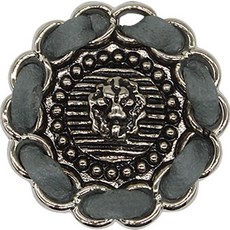 高級方晶寶石2VS款鈕扣 30mm, 鎳灰色, 1個