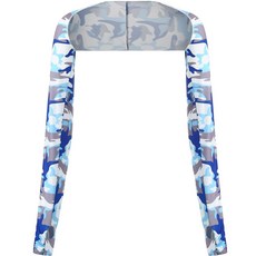 어썸드로우 여성용 골프 스포츠 등커버 암스타킹 팔토시 슬리브, 카모블루