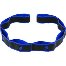 Smile J Yoga 8步彈性拉伸阻力彈力帶, 藍色
