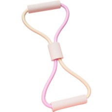 지오머스 8자 튜빙밴드 홈트레이닝 어깨 스트레칭 완력기, 핑크투톤