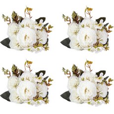 오늘의공감 프리미엄 카네이션 조화 4p, 화이트