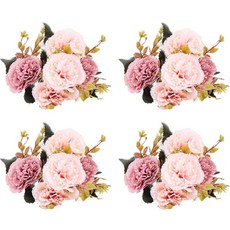 오늘의공감 프리미엄 카네이션 조화 4p, 핑크