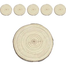 inbloom 露營馬克杯天然原木杯墊6入, 胡桃木, 6個