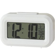 DS 可愛數位鬧鐘 桌上型時鐘, 白色