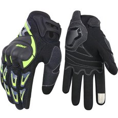 River Fox 摩托車騎士觸控手指手套 雙手套組, 綠色