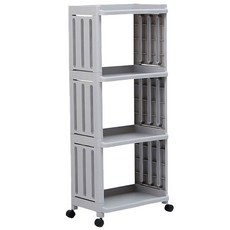 EVER HOUSE 移動式多功能層架推車, 4層, 灰色