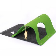 curiouspet 貓咪躲貓貓遊樂場多功能隧道, 1個, 綠色