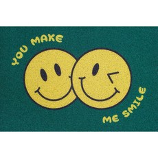 yoliyolo 微笑雛菊玄關線圈地墊, 微笑雙子星, 1個