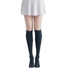 Donati 女性雙色刷毛防滑及膝高爾夫襪, 黑色, 1個