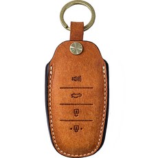 헤르만 4버튼 스마트키 케이스 더뉴그랜져 / 넥쏘 sNX104, 1개, 카라멜 브라운