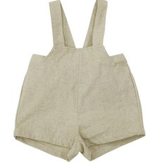 BEBENINE 新生兒亞麻綁帶吊帶褲