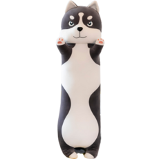 哈士奇玩偶長抱枕, 黑色