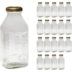 首爾包裝方形果汁大麥茶玻璃瓶, 300ml, 20個