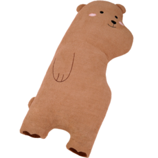 Silvers 抱睡熊熊玩偶 身體抱枕 大型 含填充棉, 棕色熊熊