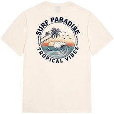 옥스타 남녀공용 통기성 서핑 베니스비치 반팔티