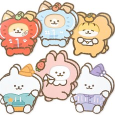 POPO FANCY 1000 Hamchi 角色系列造型卡 6款 x 2p 組 YPC-3881, 1套, 混合色