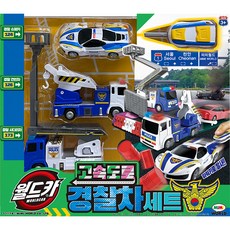 【咪咪世界】世界汽車公路警車套裝, 混色, 310mm