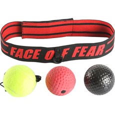 拳擊球 速度球 其他武術用品 15 [升級版] 可調節扣環帽 + 3球, 紅色(頭戴)