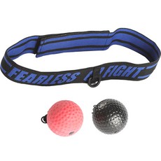 拳擊球 速度球 其他武術用品 11 [升級版] 可調節扣環 2球, 藍色(頭戴), 1個