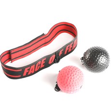 拳擊球 速度球 其他武術用品 12 [升級版] 可調節扣環 帽子 + 2球, 紅色(頭戴), 1個