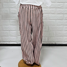 U-KIDS 條紋親子鬆緊帶褲 B款