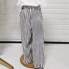 Yukids 條紋親子直筒褲 A款