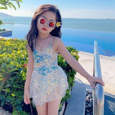 女童款美人魚泳衣+帽子套裝 CCW34GSW127