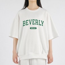 에어플레인 남녀공용 힐스 오버핏 반팔 맨투맨