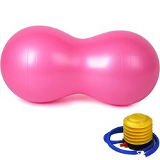 Quardi瑜伽花生健身球+氣泵套組, 粉色（體操）