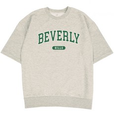 에어플레인 남녀공용 힐스 오버핏 반팔 맨투맨