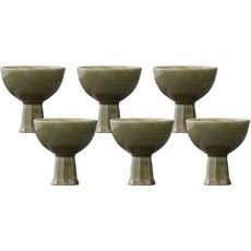KITCHENCHOIS Belle Design 四色酒杯, 6個, 淺綠色