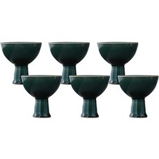 KITCHENCHOIS Belle Design 四色酒杯, 6個, 深綠色