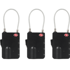 Olgoreu TSA 旅行用密碼鋼纜型高級鎖, 3個